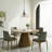 Modern Minimalist Glass Pendant Light, Single Head Hanging Lamp With Warm Light Bulb