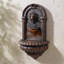 Fontaine murale d'extérieur à têtes de lion à niveaux avec lumière DEL et pompe-261851517