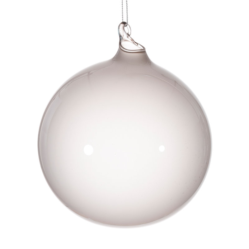 Ornement boule de verre, Gris clair