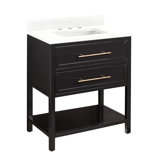 30" Robertson Single Bathroom Vanity Set with Rectangular Undermount Sink