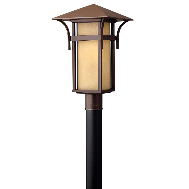 Tête de lanterne d'extérieur 1 lumière Harbor, Bronze ancré, Incandescent