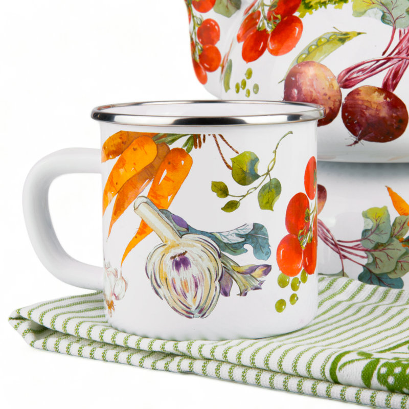 Italian Garden Enamelware Camping Mug