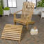 Chaise Adirondack classique en bois d'acacia massif avec repose-pieds Saranac-1725742737