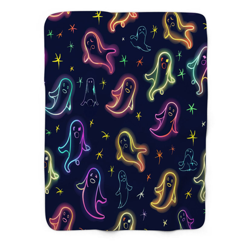Bright Spooks - 1 pièce Sherpa Premium, Grand lit