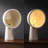Claude 17.5" Contemporary Minimalist Resin Half-Globe Column LED Table Lamp