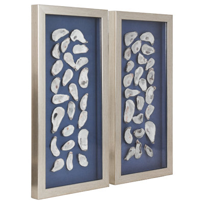 Ensemble de 2 panneaux muraux Kierslyn Natural Oyster Shell