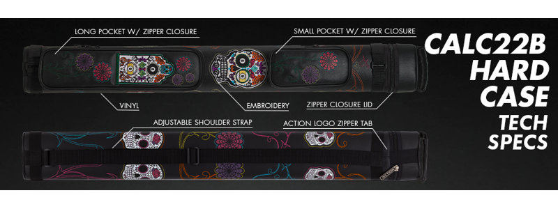 34" Calavera Pool Cue Case