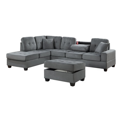 Ensemble modulaire 3 pièces avec repose-pieds