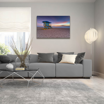 Art mural en verre Dovecove «Dawn On South Beach» par Rick Berk