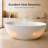 67'' Solid Surface Resin Stone Oval Freestanding Soaking Bathtub in Matte White