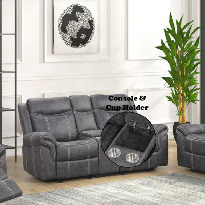 Causeuse en microfibre Power Motion
