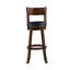 Tabouret de bar pivotant Milo en similicuir noir, très grand 34 pouces