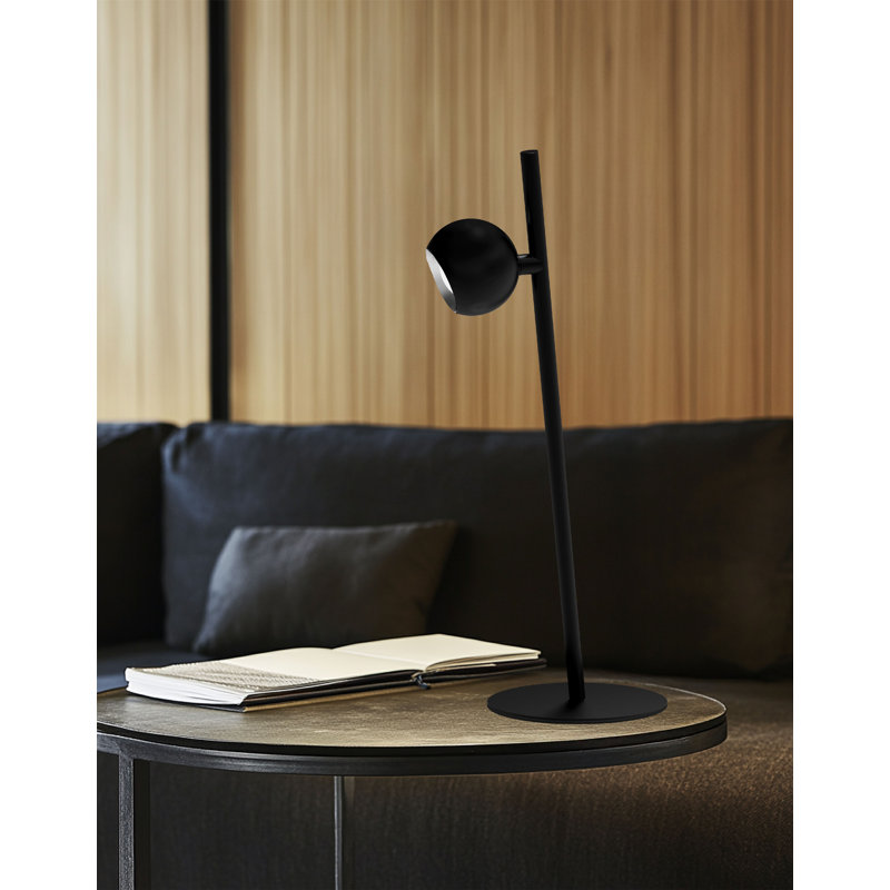 Lampe de table de travail Stevens Stevens, Noir satiné, Noir satiné