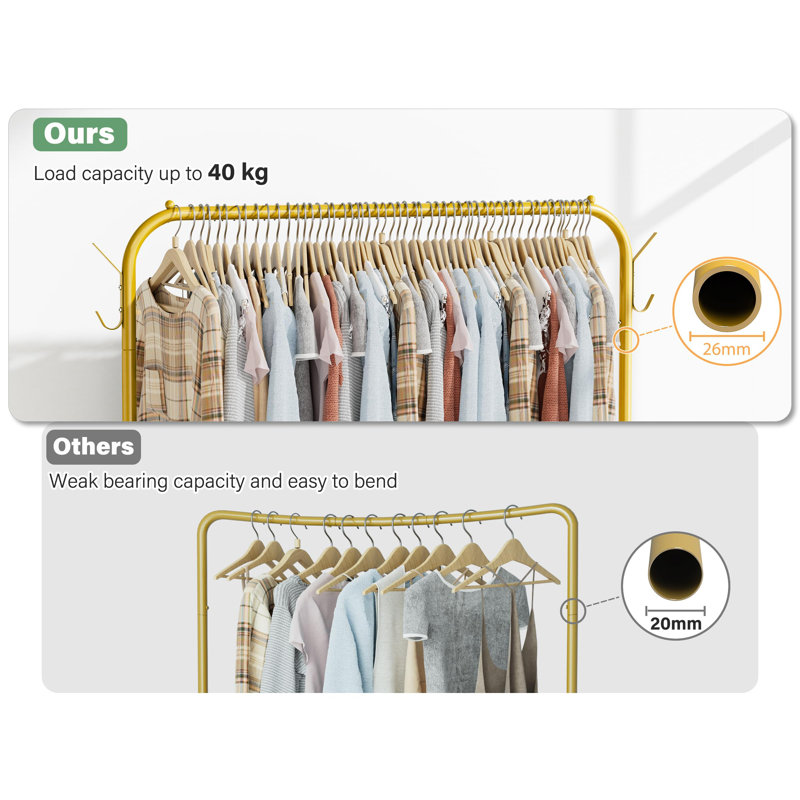 100cm Rolling Clothing Rack