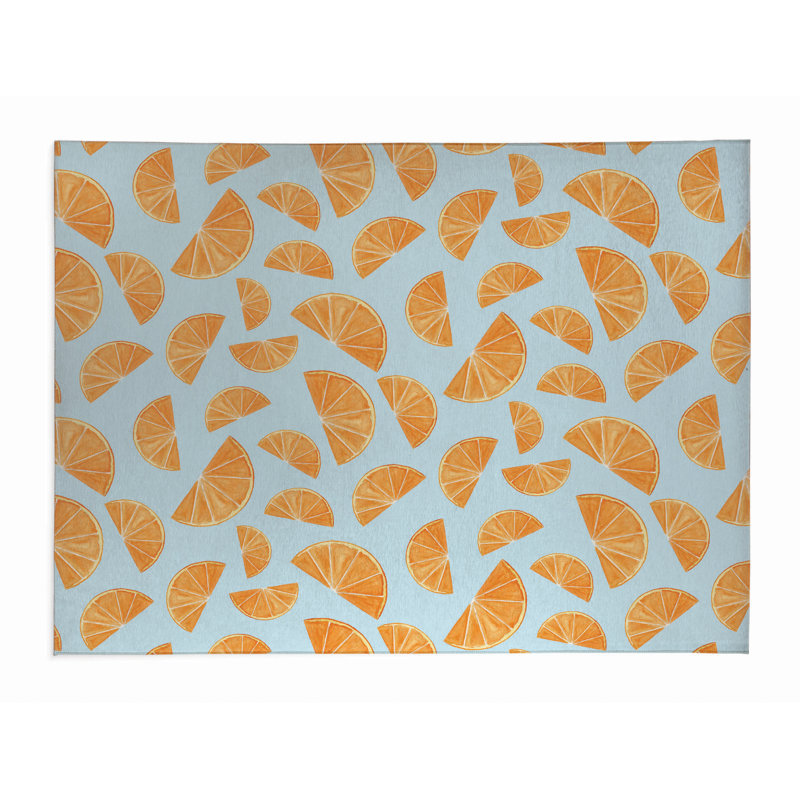Tapis d'extérieur Summer Oranges, Rectangulaire 3 pi x 5 pi