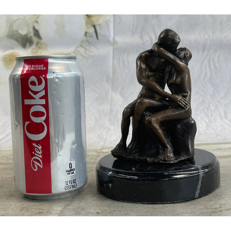 Sculpture de bureau The Kiss par Auguste Rodin