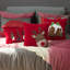 Housse de coussin décoratif Noël mignon renne 18 x 18 pouces