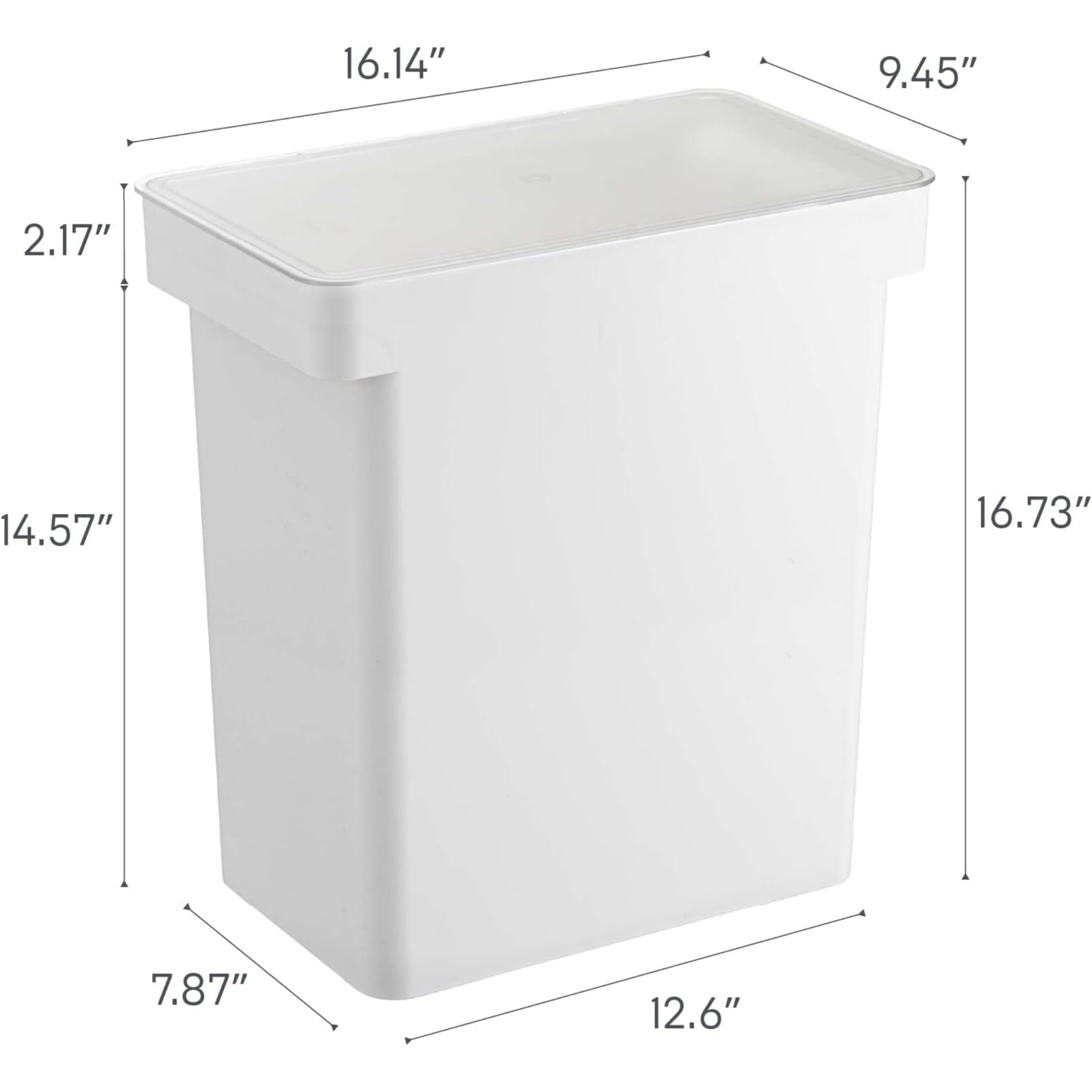 Yamazaki Home Pet Food Container, White, 55.12 lb