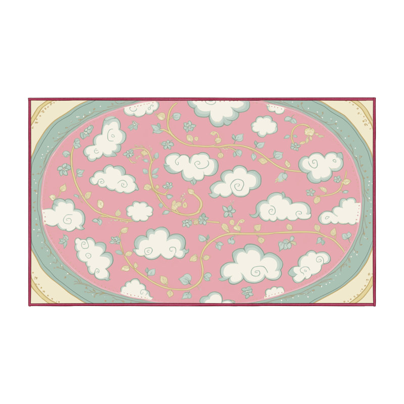 Tapis lavable pour enfant East Urban Home Sky Clouds_Sky061, Rectangulaire 2 pi x 3 pi