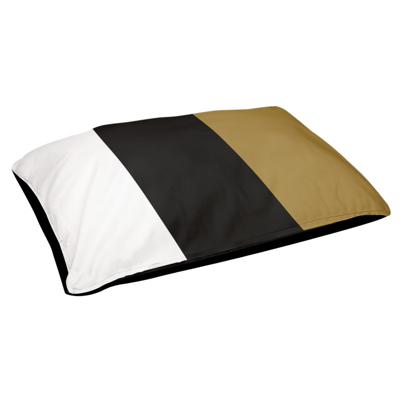 Coussin intérieur New England, Petit (l 28 po x P 18 po x H 6 po), Blanc / noir / or