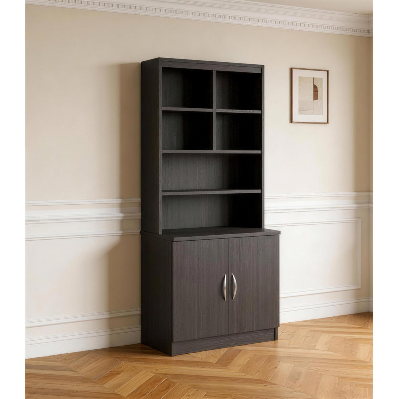Kingston 2 -Door Storage Cabinet, Black Havana