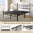 Metal Platform Bed Frame with 40" Headboard and Footboard, Steel Bed Frame, No Box Spring Needed, Easy Assembl-1631339716-1676807770