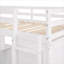 Lit mezzanine simple en bois massif blanc doux avec rangement intégré et poste de travail pour les chambres à coucher