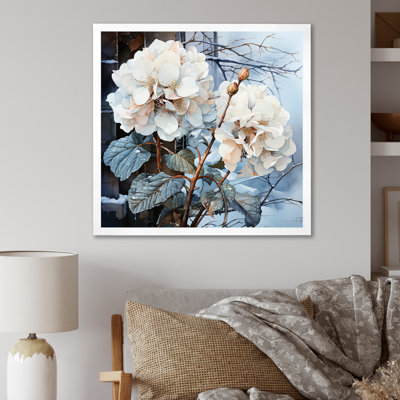 " White Hydrangea Charm In Winter "