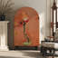 Armoire de rangement orange à pieds bas