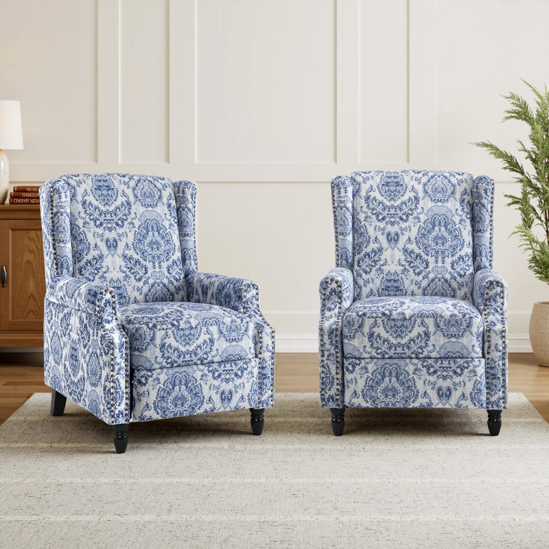 29.13cm Wide Standard Recliner, Navy Floral