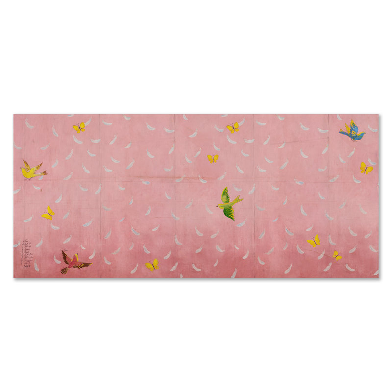 Paule Marrot, plumes - grand (impression seulement), Rose