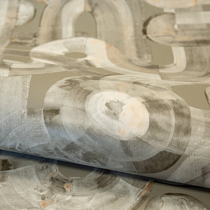 Salt Sheen Finish Penello Brush Dance Design Wallpaper Roll, Bronze