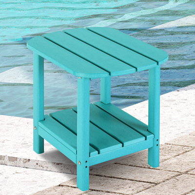 Table d'appoint extérieure en PEHD, table d'appoint Adirondack à 2 niveaux, résistance aux intempéries
