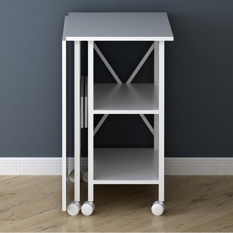 Rodina Metal Base Writing Desk, White