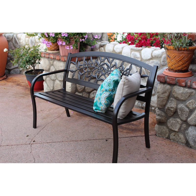Banc de jardin en acier Finnis, Bronze