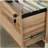 Lateral File with Two Drawers, Acacia finish