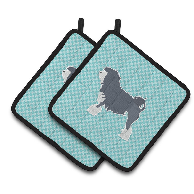 Ebern Designs Gordon Polyester Potholder, Blue