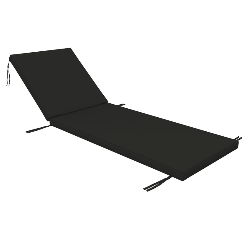 Sunbrella® Outdoor Chaise Cushion, 26" W x 80" D, Sunbrella® Canvas Black
