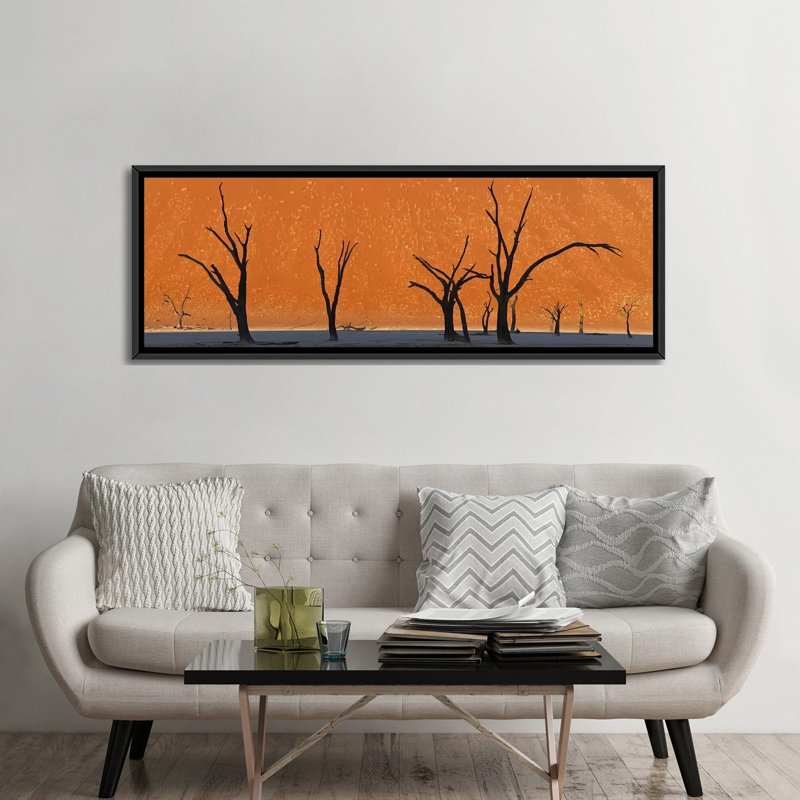 Reproduction de photo sur toile, H 24 po x l 72 po x P 1,5 po, Toile avec cadre noir