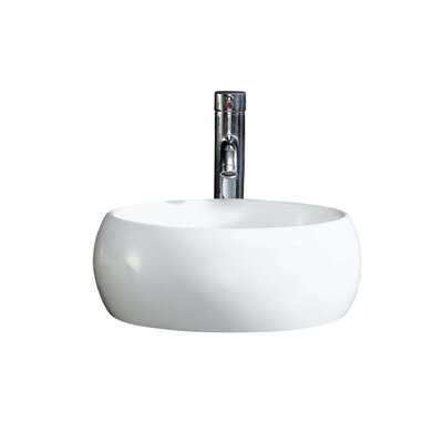 Fine Fixtures Modern Ceramic Circular Vessel Bathroom Sink & Reviews ...