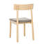 Chaise d'appoint en lin brun clair / gris Jakob