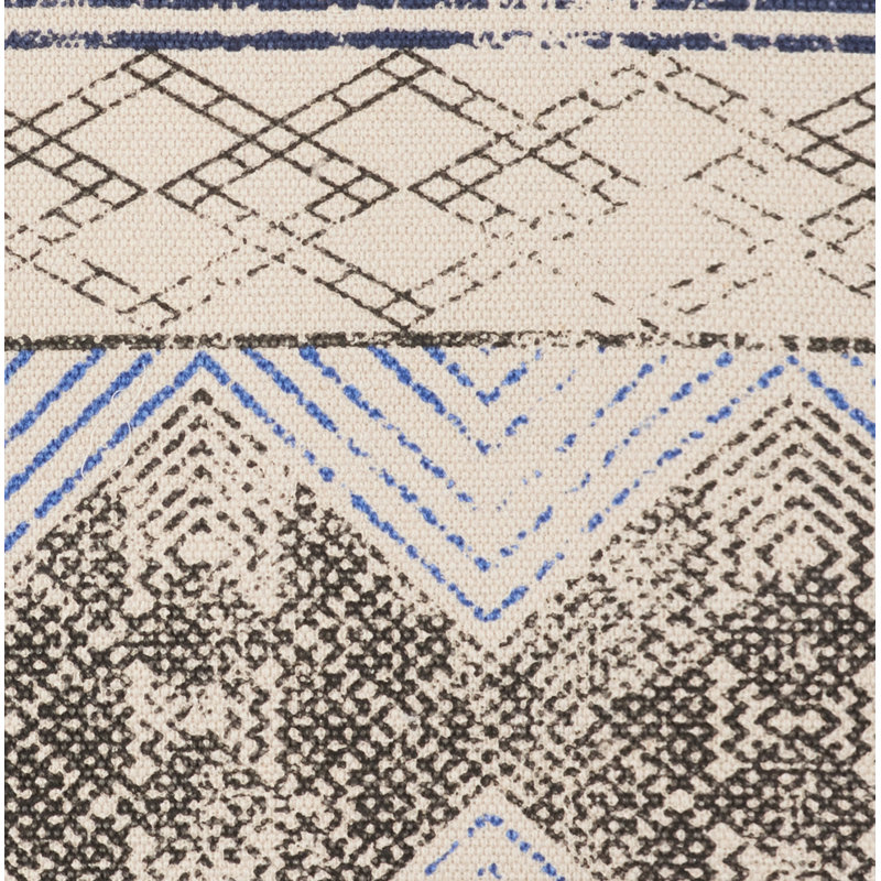 French Connection Suri Machine Washable Stonewash Printed Cotton Rugs, Rectangle 4' x 6'