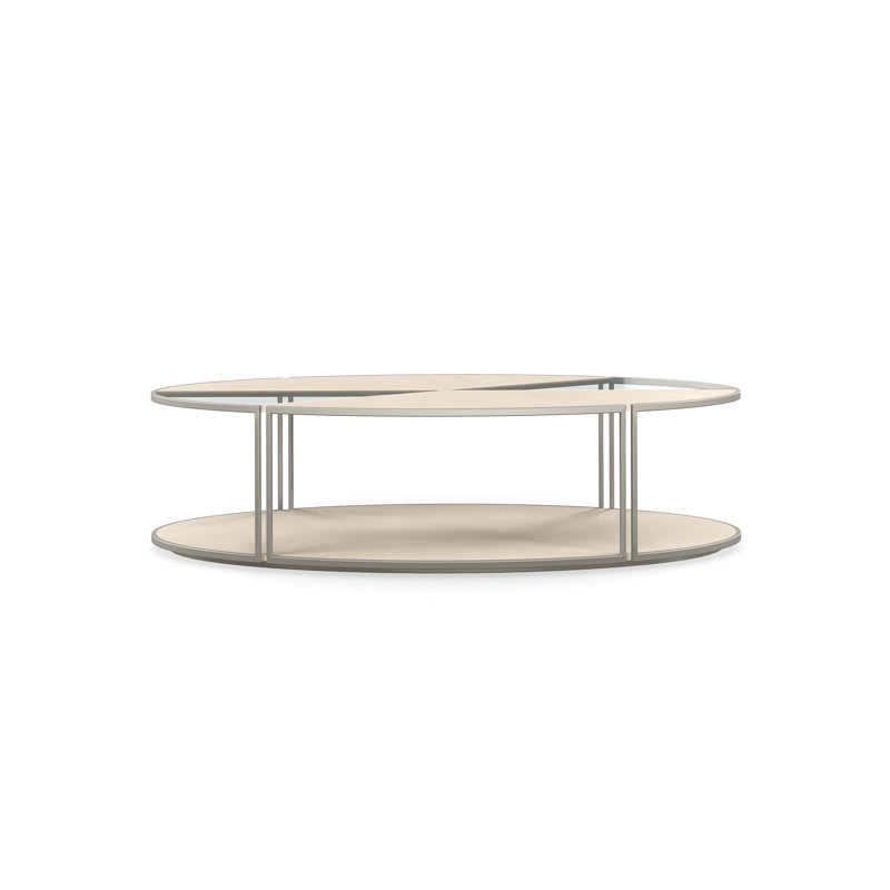 Caracole Classic Tempered Glass Top Coffee Table