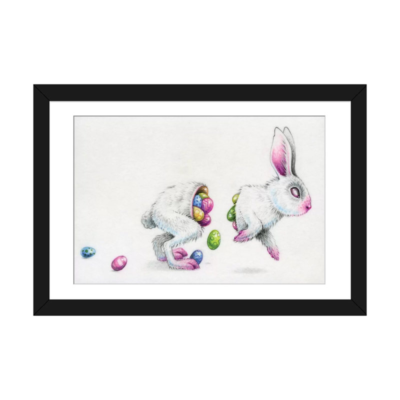 «Eostre» par Megan Majewski - impression sur toile tendue, H 16 po x l 24 po x P 1 po, Papier beaux-arts encadré noir, Blanc