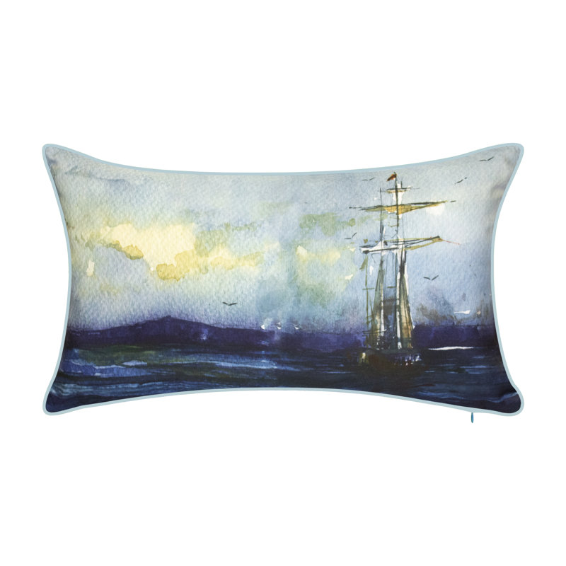 Housse et insert de coussin rectangulaire d'extérieur d'intérieur et d'extérieur Watercolor Collection
