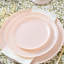 Assiettes en plastique rondes jetables EcoQuality Edge Collection 80 invités-86758247-86758244