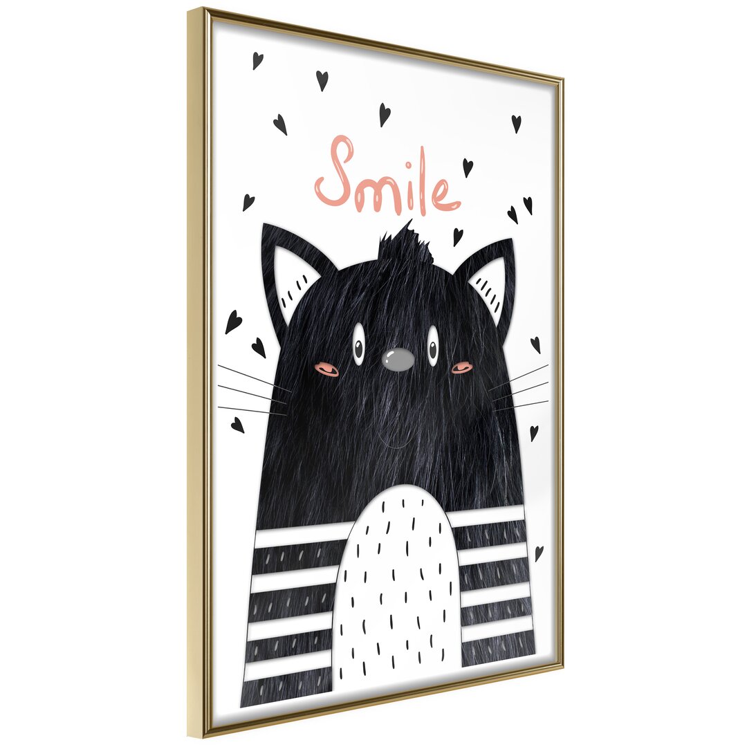 Gerahmtes Poster Cheerful Kitten