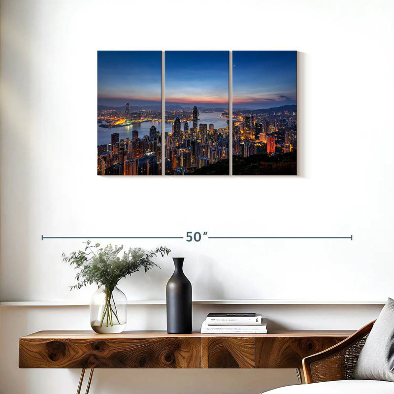 Illuminated Hong Kong, 20" H x 33" W