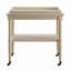 Chariot de service blanc antique avec tablette