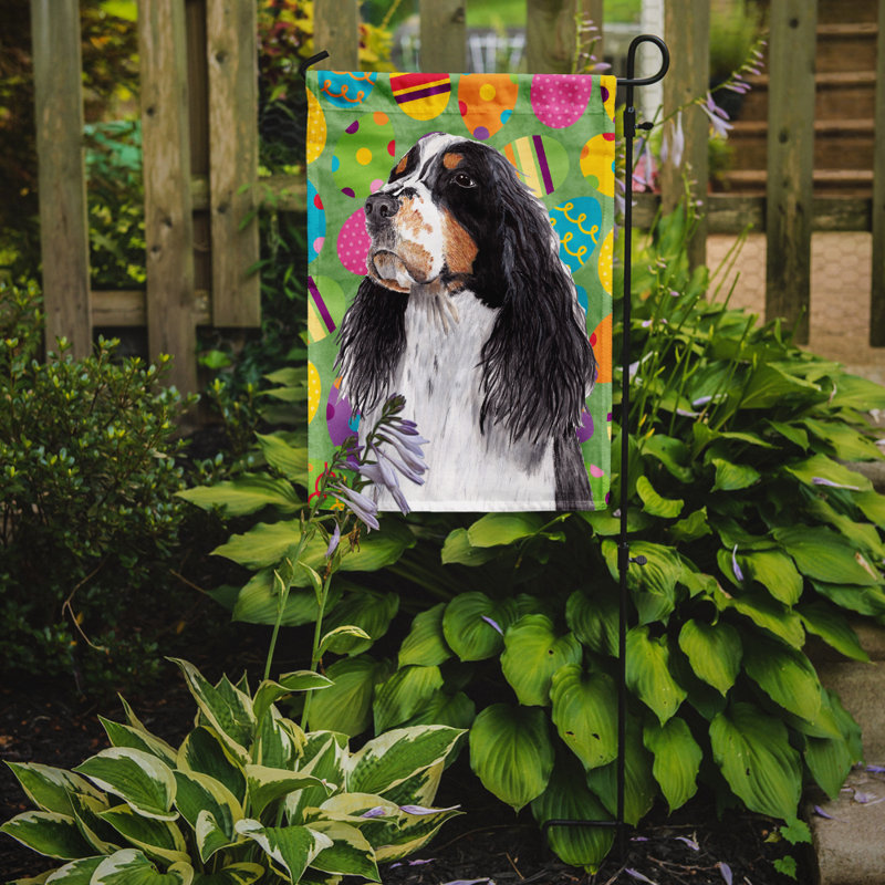 Drapeau de jardin Atara, Épagneul Springer (noir et blanc)